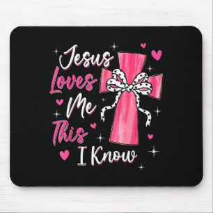 Mousepad Jesus Me Ama, Isso Eu Sei Deus Religioso Cristão