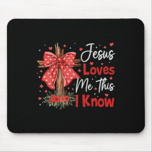 Mousepad Jesus Me Ama, Isso Eu Sei Deus Religioso Cristão