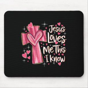 Mousepad Jesus Me Ama, Isso Eu Sei Deus Religioso Cristão
