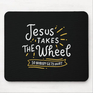 Mousepad Jesus Motivacional Leva A Roda A Fé Religiosa
