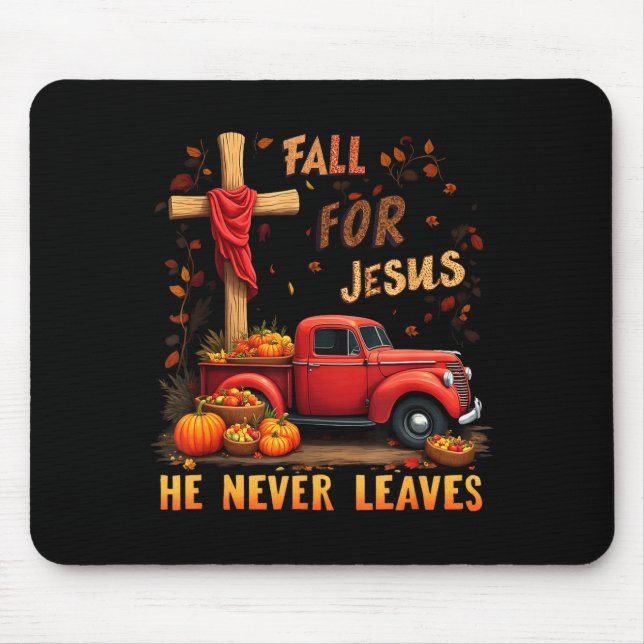 Mousepad Jesus My Favourite Season Fall Christian Thanksgiv (Frente)
