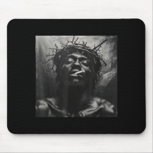 Mousepad Jesus Negro Fuma, Cristianismo, Igreja, Cristo,