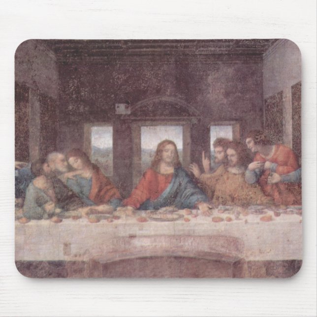 Mousepad Jesus no último jantar, Leonardo da Vinci (Frente)