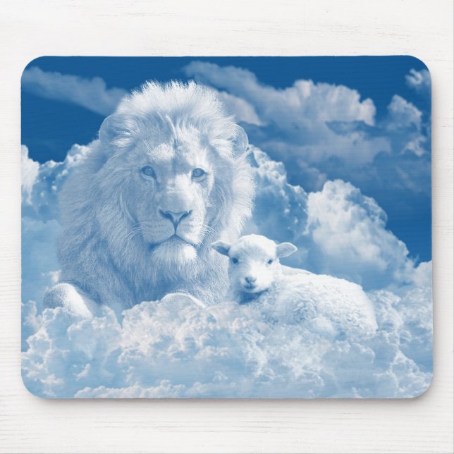MOUSEPAD JESUS O LAMB E JESUS O LÍON (Frente)