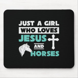 Mousepad Jesus Orador Cavalo Sobrevoado Raparigas Mulheres