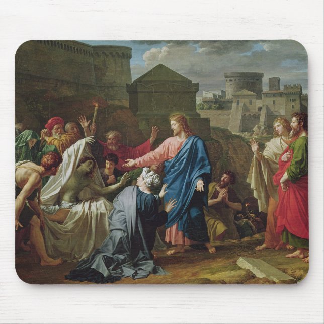 Mousepad Jesus que Resurrecting o filho da viúva de Naim (Frente)