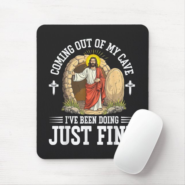 Mousepad Jesus Saindo Da Minha Caverna (Com mouse)