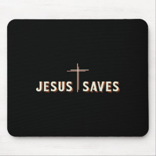 Mousepad Jesus Salva Cruz Deus Gráfico Cristão