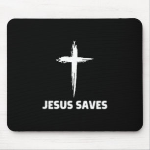 Mousepad Jesus salva pequena cruz grande fé 3 Cristo