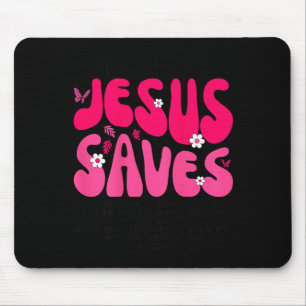 Mousepad Jesus Salva Versículo Bíblico Fé Cristã Religiosa