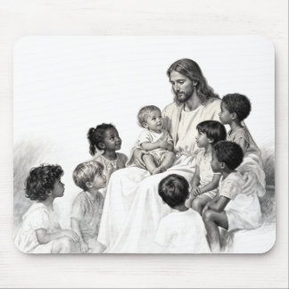 Mousepad Jesus Sitting with Children