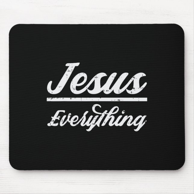 Mousepad Jesus tudo Deus religião católica cristã F (Frente)