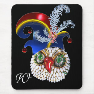 MOUSEPAD JEWEL OWL, ELF HAT COM PENAS DIAMOND MONOGRAM