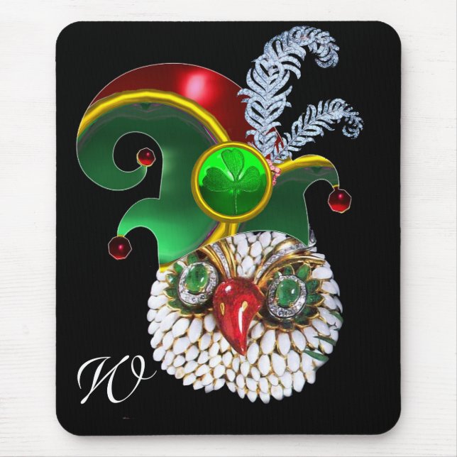 MOUSEPAD JEWEL OWL, ELF HAT, SHAMROCK E PENAS DE DIAMANTE (Frente)