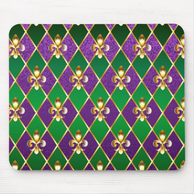 Mousepad Jewelry Background Mardi Gras (Frente)