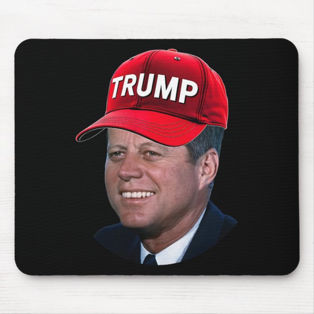 Mousepad Jfk Vestindo Trump Hat Engraçado John F Kennedy Me (Frente)
