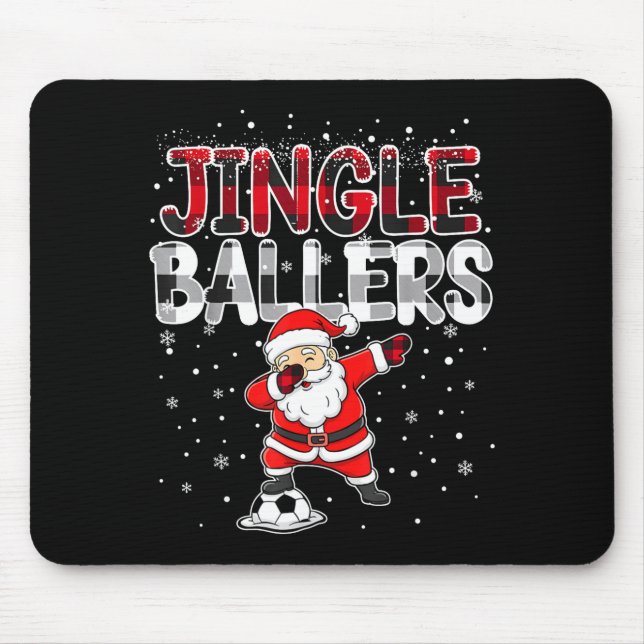 Mousepad Jingle Ballers Santa Football Christmas Soccer Pla (Frente)