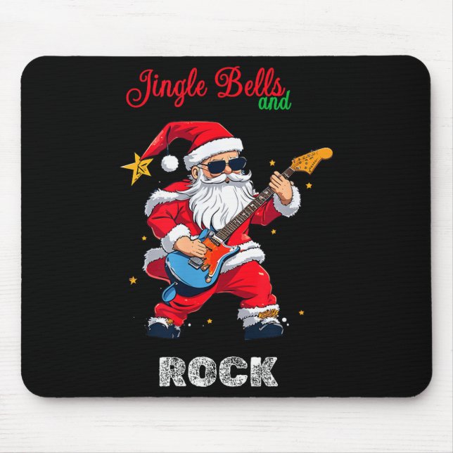 Mousepad Jingle Bell And Rock Christmas Santa Rolling Playi (Frente)