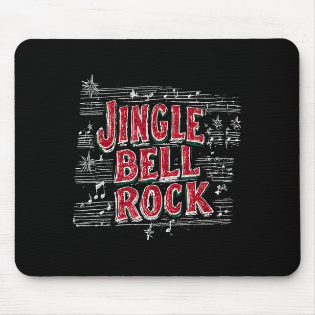 Mousepad Jingle Bell Rock Christmas Music Band Xmas Party P (Frente)
