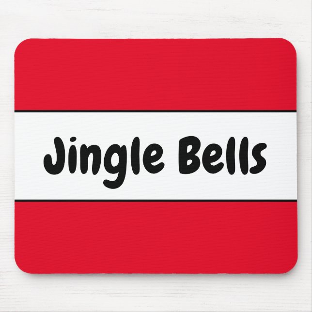 Mousepad JINGLE BELLS Brilhante Vermelho Cor-de-rosa (Frente)