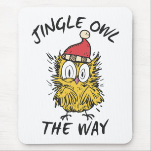 Mousepad Jingle Owl do jeito que Papais noeis Engraçados Co