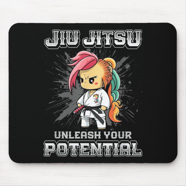 Mousepad Jiu Jitsu Brasileiro MMA e Grappling BJJ Fofo (Frente)