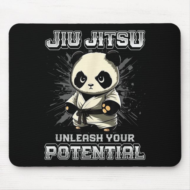 Mousepad Jiu Jitsu Brasileiro MMA e Grappling BJJ Panda (Frente)