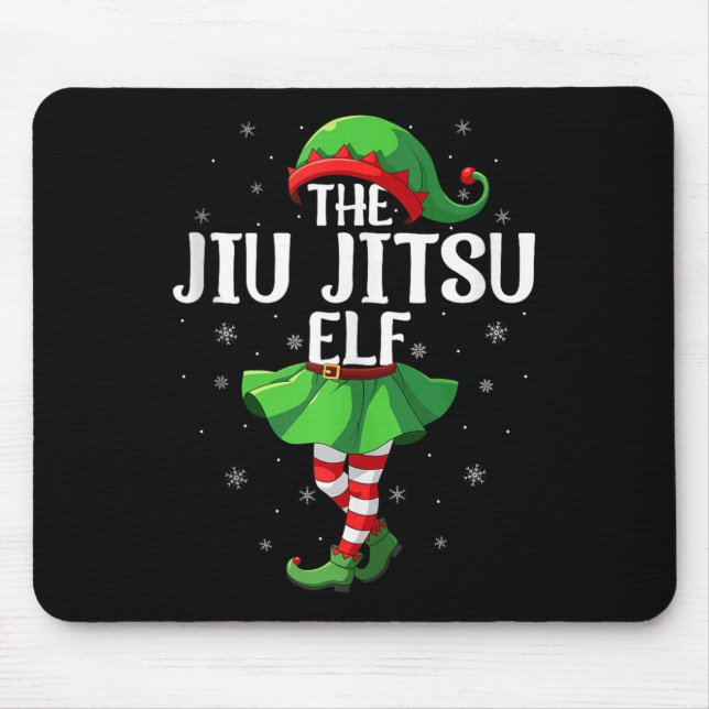 Mousepad Jiu Jitsu Elf Christmas Girls Women Elf Squad Xmas (Frente)