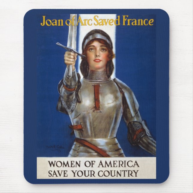 Mousepad Joana d'Arc: A Mama de Orleans, Cavaleiro Heroína (Frente)