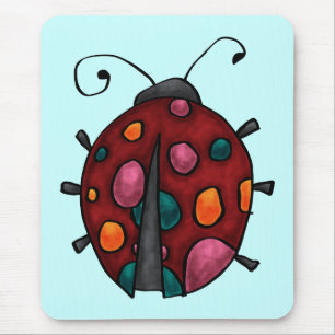 Mousepad Joaninha de Desenho Animado Fofa