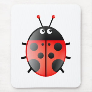 Mousepad Joaninha vermelho