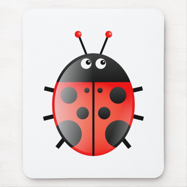 Mousepad Joaninha vermelho (Frente)