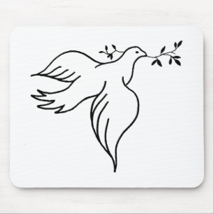 Mousepad João 14:27 Cristianismo pombo asas de pássaro voo