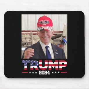 Mousepad Joe Biden Vestindo Um Chapéu De Trump