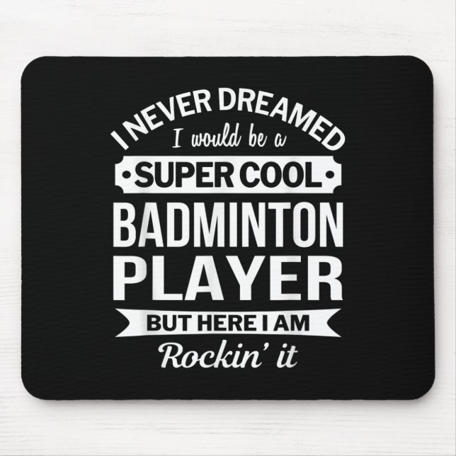 Mousepad Jogador Badminton Engraçado (Frente)