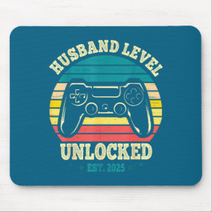 Mousepad Jogador Casado Minimalista Subiu de Nível Marido