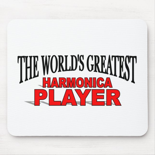 Mousepad Jogador da harmônica do mundo o grande (Frente)