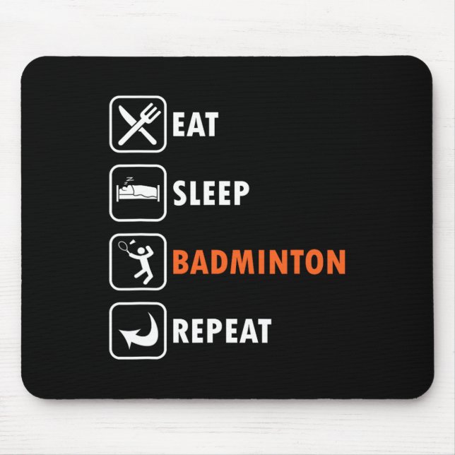 Mousepad Jogador de Badminton - Atleta do Shuttle Comer Sle (Frente)