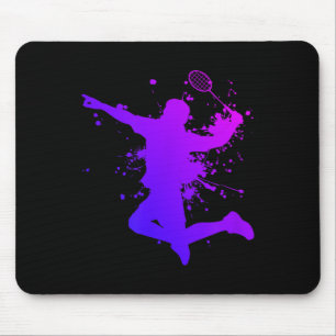 Mousepad Jogador de Badminton do Shuttle Mens
