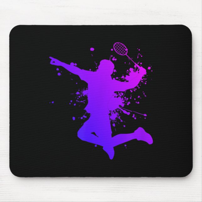 Mousepad Jogador de Badminton do Shuttle Mens (Frente)