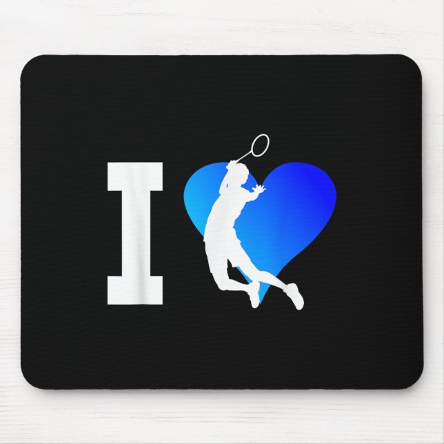 Mousepad Jogador de Badminton Mens Shuttle Squash Mulheres (Frente)
