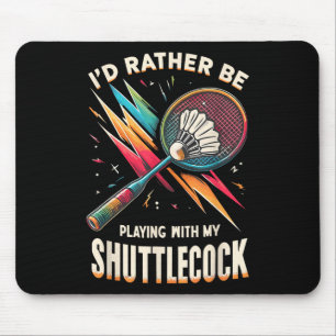 Mousepad Jogador de Badminton Peteca Raquete Badmintonista