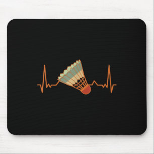 Mousepad Jogador de Badminton Shuttle Engraçado Vintage Bad