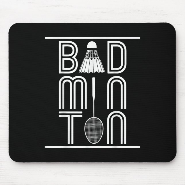 Mousepad Jogador de Badminton Smash Raquete  (Frente)