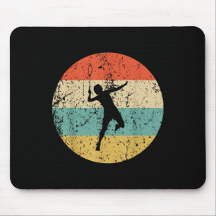 Mousepad Jogador de Badminton Vintage Retro