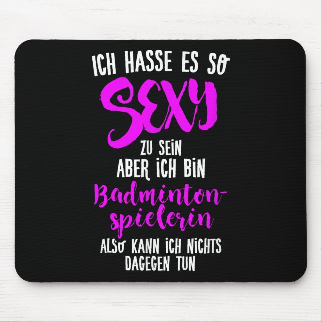 Mousepad Jogador de Badminton Y, Badminton do Shuttle (Frente)