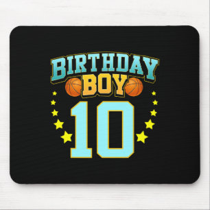 Mousepad Jogador de basquete de 10 anos, 10ª Festa de anive