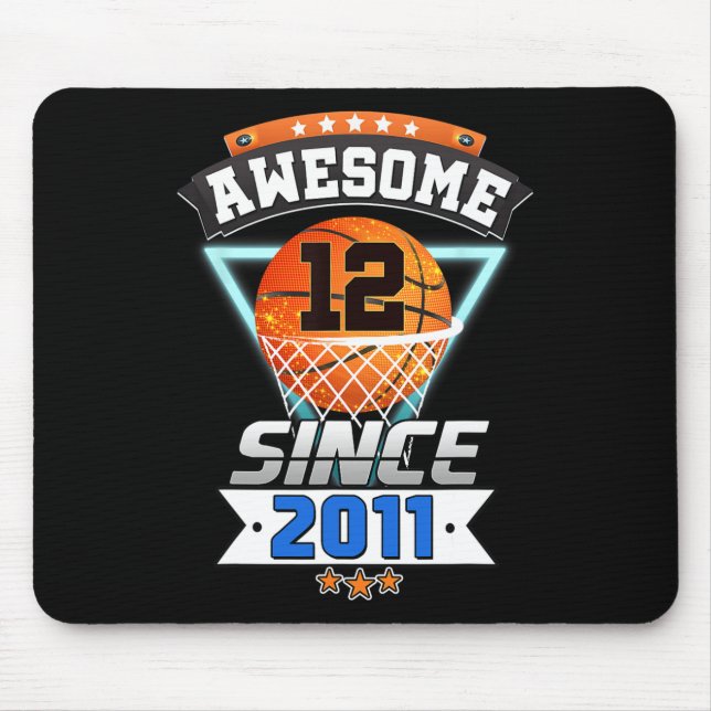 Mousepad Jogador De Basquete De Aniversário De 12 Desde 201 (Frente)