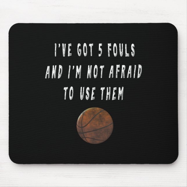 Mousepad Jogador De Basquete De Diversão Falando Camisetas  (Frente)