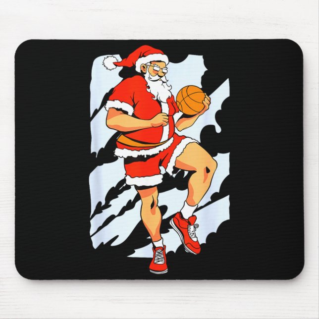 Mousepad Jogador de Basquete Papai Noel (Frente)